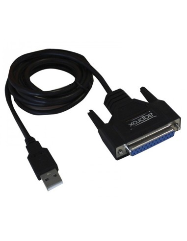 ADAPT. USB A PARALELO DB25     NEGRO APPROX PN:...