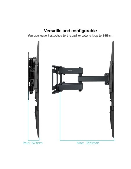SOPORTE MONITOR/TV 37-80" TOOQ INCLINABLE PN: LP7866TN-B EAN: 8433281013155   