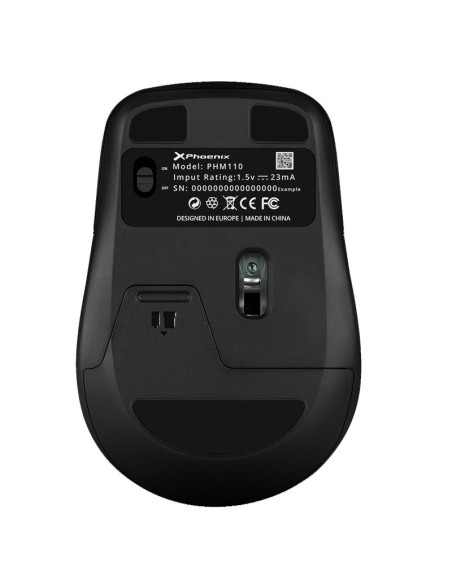 RATON WIRELESS PHOENIX M110    NEGRO CON RECEPTOR USB PN: PHM110 EAN: 8436583235676   