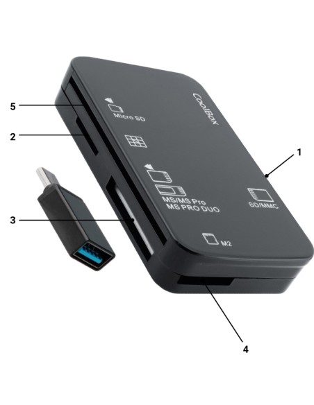 LECTOR EXT. COOLBOX DNIE SD    MSD MS M2 NEGRO PN: COO-CRE-4AC EAN: 8436624420979   