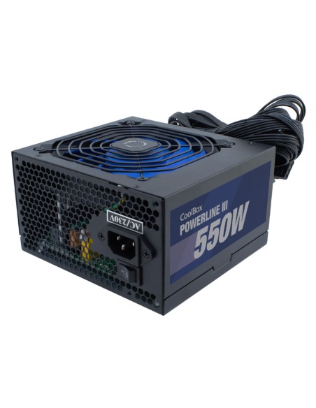 FUENTE 550W/20A COOLBOX        POWERLINE III 85% NEGRO PN: COO-FAPW3-550 EAN: 8436624423239   