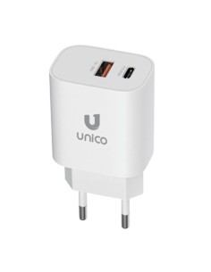 CARGADOR 25W ENCHUFE 1 X USB   , 1 X USB TYPE C BLANCO...