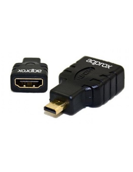 ADAPT. MICRO HDMI A HDMI NEGRO  APPROX PN: APPC19 EAN: 8435099518488   