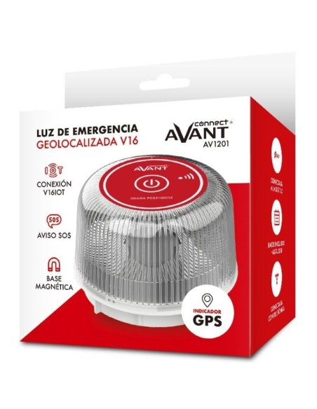 BALIZA AVANT LUZ DE EMERGENCIA V16 GEOLOCALIZADA HOMOLOGADA PN: AV1201 EAN: 8436533799654   