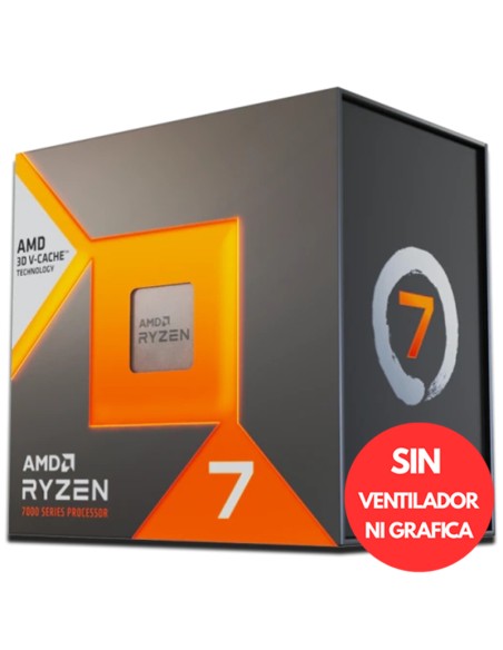 AMD S-AM5 RYZEN 7 7700X  BOX   4.5 GHz SIN VENTILADOR PN: 100-100000591WOF EAN: 730143314428    