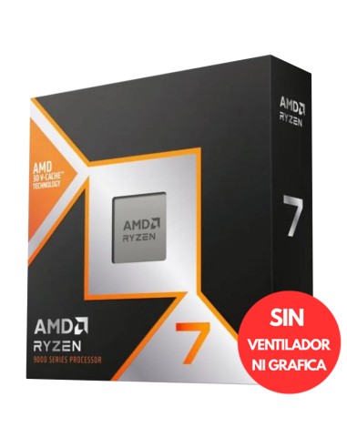 AMD S-AM5 RYZEN 7 9800X3D BOX  4.7 GHZ  SIN...