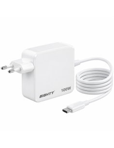 ALIMENTADOR PORT. 100W EIGHTT  USB-C BLANCO PN: EC100-C...