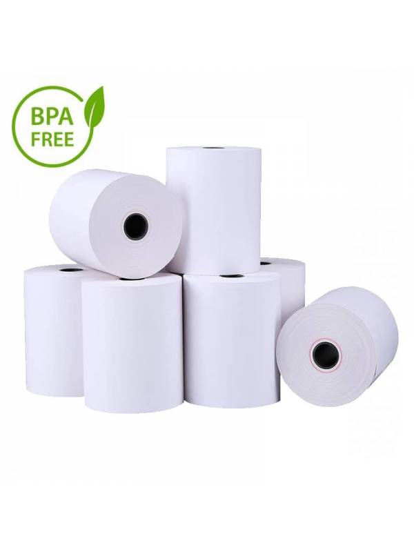 PAPEL TERMICO CAJA 100 ROLLOS  57X55X12 SIN BISFENOL A PN: 1447 EAN: 10000000002709