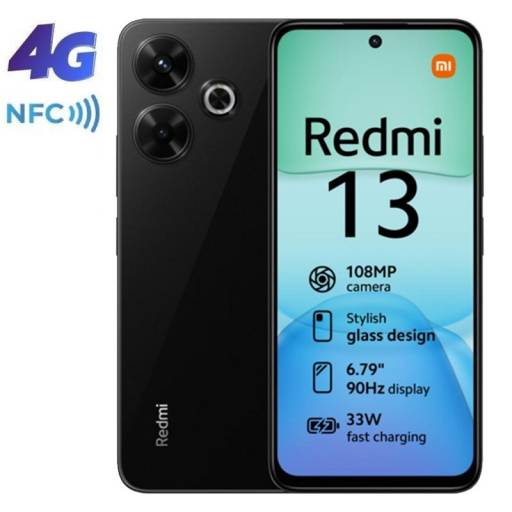 SMARTPHONE 6.79 XIAOMI REDMI  13 6GB 128GB NEGRO MEDIANOCHE PN: REDMI 13 6/128 EAN: 6941812776803