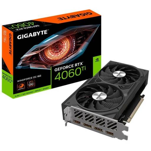 VGA RTX4060TI 16GB GDDR6  GIGA BYTE WINDFORCE OC EDITION PN: GV-N406TWF2OC-16 EAN: 4719331314712